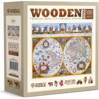 WOODEN CITY Drevené puzzle Antická mapa Nova Terrarum 1010 dielikov