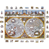 WOODEN CITY Drevené puzzle Antická mapa Nova Terrarum 1010 dielikov