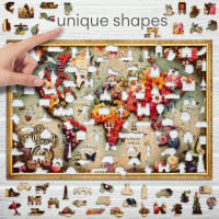 WOODEN CITY Drevené puzzle Farebná mapa 1010 dielikov