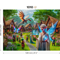 WOODEN CITY Drevené puzzle Fantasy dedinka 1010 dielikov