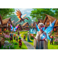 WOODEN CITY Drevené puzzle Fantasy dedinka 1010 dielikov