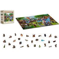 WOODEN CITY Drevené puzzle Fantasy dedinka 1010 dielikov