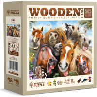 WOODEN CITY Drevené puzzle Kone všade okolo 505 dielikov