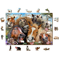 WOODEN CITY Drevené puzzle Kone všade okolo 505 dielikov