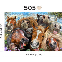 WOODEN CITY Drevené puzzle Kone všade okolo 505 dielikov