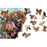 WOODEN CITY Drevené puzzle Kone všade okolo 505 dielikov