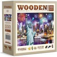 WOODEN CITY Drevené puzzle Nočná New York 1010 dielikov