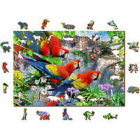 WOODEN CITY Drevené puzzle Ostrov papagájov 505 dielikov