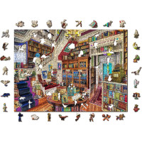 WOODEN CITY Drevené puzzle Prianie v knižnici 1010 dielikov