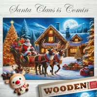 WOODEN CITY Drevené puzzle Santa Klaus prichádza 1010 dielikov