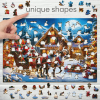 WOODEN CITY Drevené puzzle Santa Klaus prichádza 1010 dielikov
