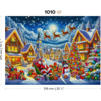 WOODEN CITY Drevené puzzle Santova sviatočná cesta 1010 dielikov