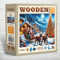 WOODEN CITY Drevené puzzle Santove sane 505 dielikov