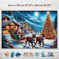WOODEN CITY Drevené puzzle Santove sane 505 dielikov