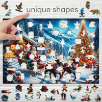 WOODEN CITY Drevené puzzle Santove sane 505 dielikov