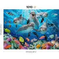 WOODEN CITY Drevené puzzle Šťastní delfíny 1010 dielikov