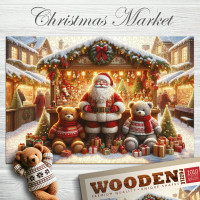 WOODEN CITY Drevené puzzle Vianočné trhy 1010 dielikov
