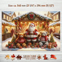WOODEN CITY Drevené puzzle Vianočné trhy 1010 dielikov