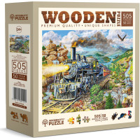 WOODEN CITY Drevené puzzle Železnice 505 dielikov