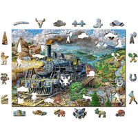 WOODEN CITY Drevené puzzle Železnice 505 dielikov