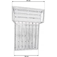 Skladací balkónový stôl MALE - 84x60x69/84 cm - čierny