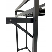 Skladací balkónový stôl MALE - 84x60x69/84 cm - čierny