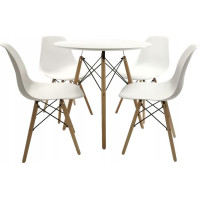 Jedálenský stôl CARO 80 cm - biely