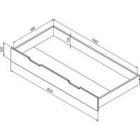 Šuplík 150x71x20 cm - biely