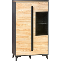 Regál s vitrínou GAPPA GA5 - jaseň horský/fresco