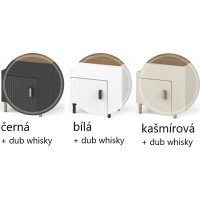 Televízny stolík MOSSA MO8 - čierny/dub whisky