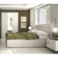 Posteľ MOSSA MO12 s úložným priestorom - 200x120 cm - krémová
