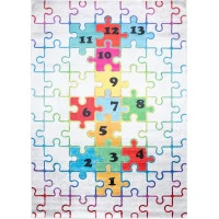 Detský koberec EMMA - Skákací panák - Puzzle