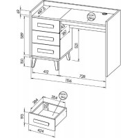 Písací stôl VERSO W8