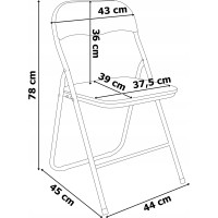 Zostava cateringového nábytku FETA WHITE (stôl 180 cm + 6 stoličiek BASICO) - biela / čierna