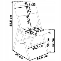 Zostava cateringového nábytku FETA BLACK (stôl 180 cm + 6 stoličiek) - čierna