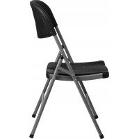 Zostava cateringového nábytku FETA BLACK (stôl 180 cm + 6 stoličiek) - čierna