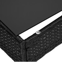 Zostava záhradného ratanového nábytku MAGNOLIA - čierna/béžová