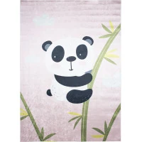 Detský koberček EMMA - Medvedík panda - ružový