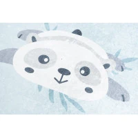 Detský koberec EMMA - Medvedíky panda - modrý