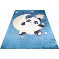 Detský koberček EMMA - Panda na mesiaci