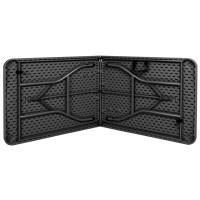 Skladací cateringový stôl RATTAN - 180 cm - sivý