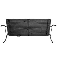 Skladací cateringový stôl RATTAN - 180 cm - sivý