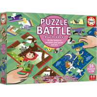 EDUCA Puzzle bitka Rozprávky 16x9 dielikov