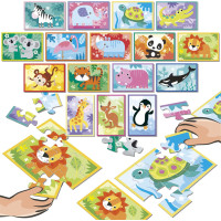 EDUCA Puzzle bitka Zvieratká 16x9 dielikov