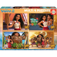 EDUCA Puzzle Vaiana 2, 4v1 (50,80,100,150 dielikov)