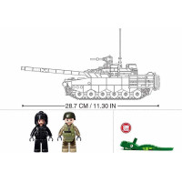 Sluban Model Bricks M38-B1178 Hlavný bojový tank T-80 2 v 1 v mierke 1:35