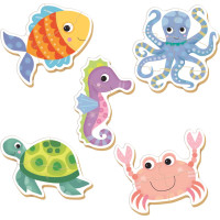 EDUCA Baby puzzle Vodné zvieratá 5v1 (3-5 dielikov)