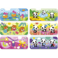 EDUCA Baby vkladačka Panda Bimba a kamaráti 6x3 dieliky