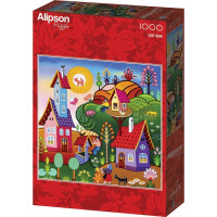 ALIPSON Štvorcové puzzle Mačacie slnko 1000 dielikov