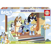 EDUCA Drevené puzzle Bluey 100 dielikov